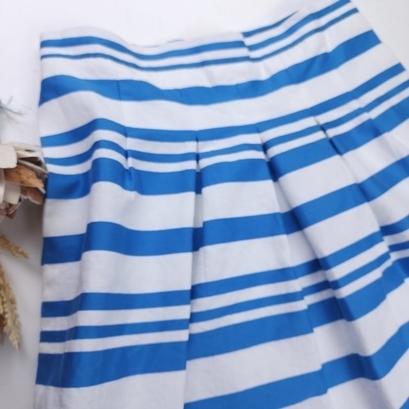 J. CREW Blue White Stripe Skirt Sz 2p - Picture 3 of 11